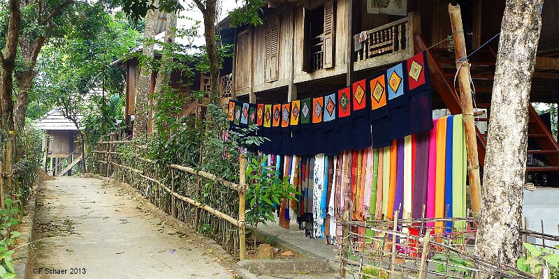 Horizonte 231.jpg - made on a footpath in the small village of Ban Lac nearMai Chau, halfway between Hanoi (North Vietnam) and the Laos-Border.The local minority Tay-tribes are wellknown traditional wool-weavers.   click here for Google Maps View   Position: N20°39'16"/E105°04'25", elev.155m/510ft Camera: Lumix TZ20, date:10/01/2013, 10:01am local